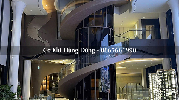 cầu thang xoắn ốc 2 tầng đẹp