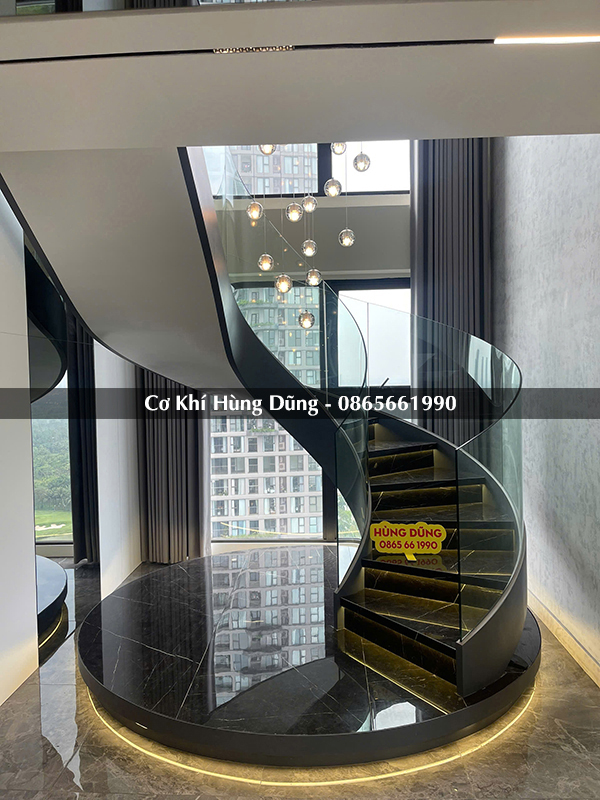 Cầu thang xoắn ốc hiện đại