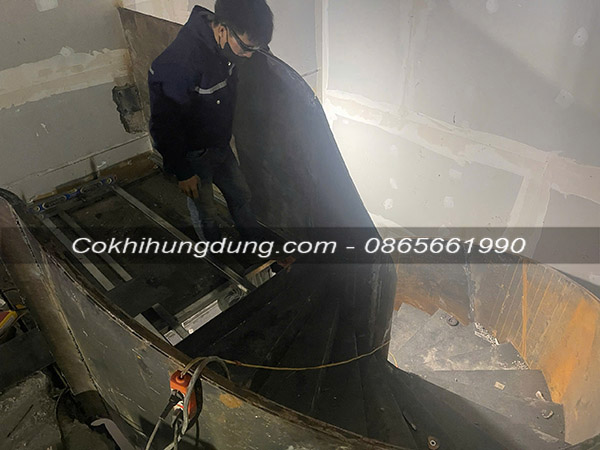 mẫu cầu thang xoắn ốc đẹp ms10
