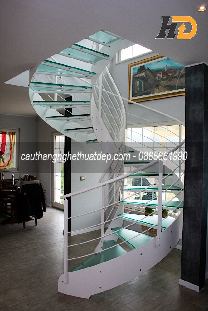 Thiết kế cầu thang xoắn ốc phù hợp với không gian nhỏ hẹp
